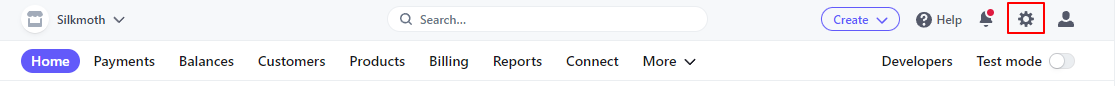Stripe Dashboard Settings Image